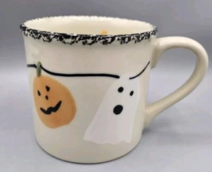 Rare Hartstone Starbuck Barista Coffee Mug Ghost Pumpkin Mug Hand Painted 14 Oz - Picture 1 of 7