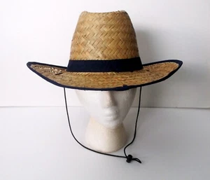 Y&W Headwear Straw Cowboy Hat Medium w Chin Cord HT 306 - Picture 1 of 4