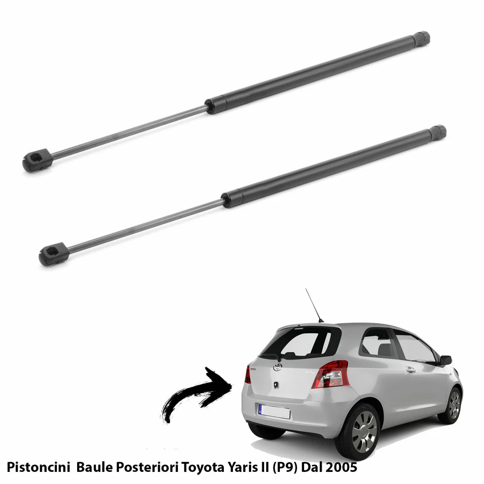 2  MOLLE A GAS PISTONCINI PORTELONE BAGAGLI PER TOYOTA YARIS II (P9) 2005 - Immagine 1 di 1