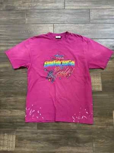 Size XS (Fits XL) - Balenciaga 90%/10% Myself Distressed Tee Pink 90/10 - Picture 1 of 13