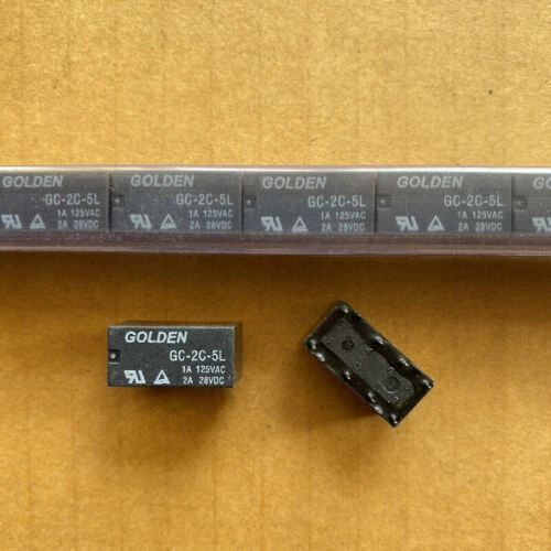 10Pcs GOLDEN TGC-2C-5L PCB Power Relay 5VDC 1A 125VAC   - Image 1 of 1