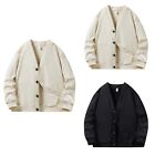 Mens Cotton Sweaters Male Autumn And Winter V Neck Cardigan Knitted Sweater
