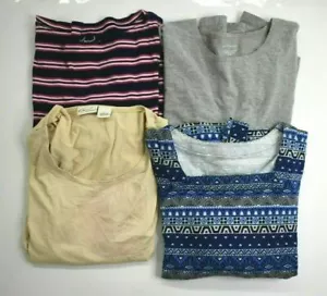 Wholesale Bulk Lot of 4 Womens Size Large Kim Rogers Long & Sleeveless Tops - Picture 1 of 6