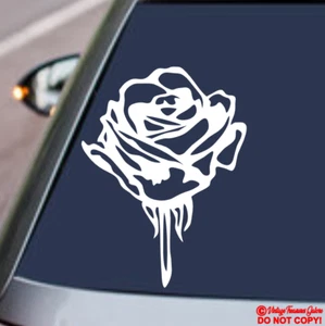 ROSE Vinyl Decal Sticker Car Truck Rear Window Bumper Wall Flower Love Symbol - Picture 1 of 2