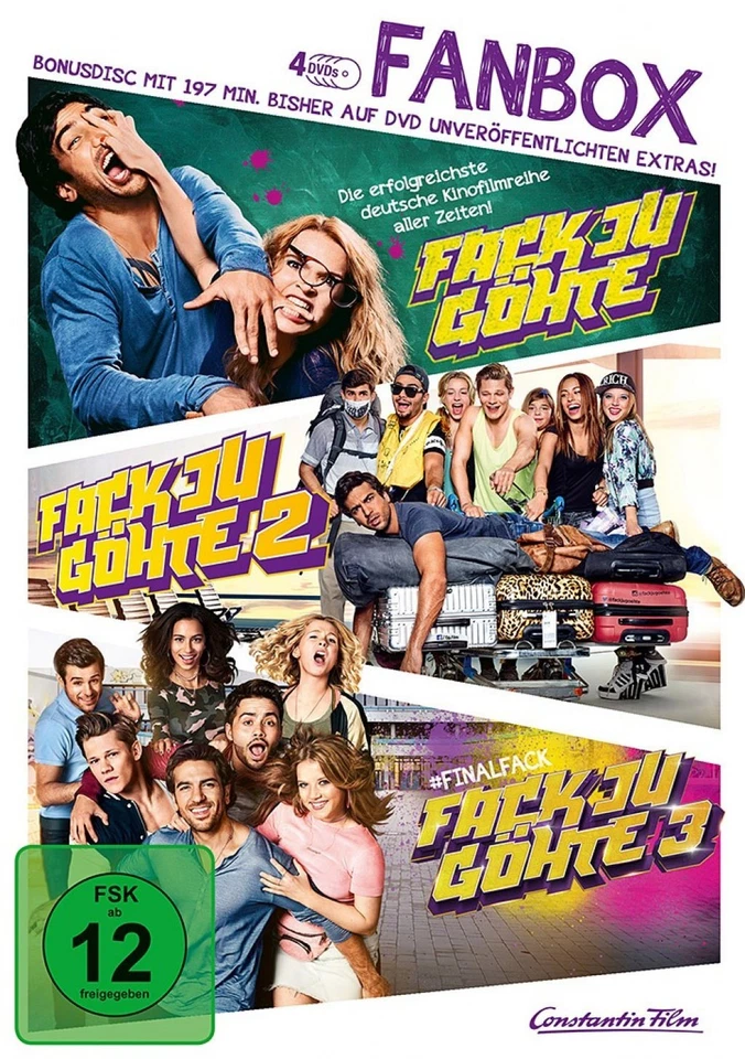 Fack Ju Göhte 1+2+3 - Fanbox - (Elyas M'Barek) # 4-DVD-BOX-NEU - Bild 1 von 3