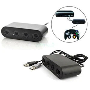 Black 4-Port Video Game Converter USB Adapter For GameCube to Switch/Wii U/PC - Picture 1 of 14