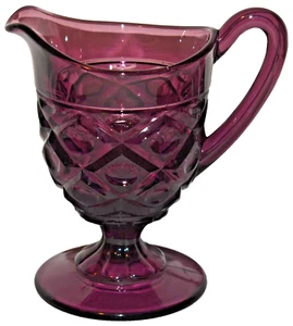 Jarra de vidrio vikingo vintage diamante huella digital amatista sándwich vidrio museo - Imagen 1 de 6
