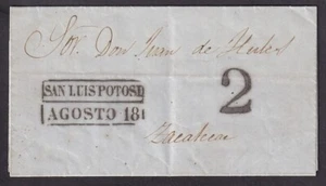 Mexico 1853 folded letter San Luis Potosd to Zacateraz - Picture 1 of 2