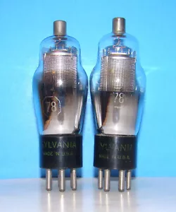 No type 78 Sylvania amplificatore radio audio vuoto 2 tubi valvole forma ST 278 78 - Foto 1 di 3