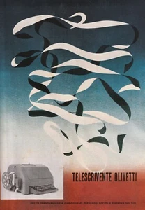 PUBBLICITA1946 OLIVETTI TELESCRIVENTE TRASMISSIONE MESSAGGI DISTANZA FILO FUTURO - Foto 1 di 1