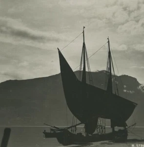 Italie Lac de Garde Mont Baldo Barque de Transport ancienne photo stereo 1900 - Picture 1 of 3