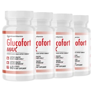 Glucofort Max Advanced Blood Sugar Support - 4 Bottles - Picture 1 of 6