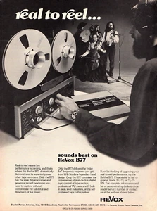 vtg 1970s REVOX B77 MAGAZINE PRINT AD Willi Studer Reel To Reel Tape Deck Pinup - Picture 1 of 1