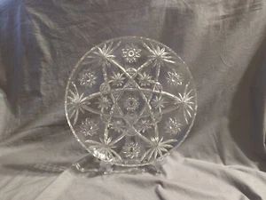 1960s Anchor Hocking "Star of David" Glassware Platter  13 1/2" D- PRE-OWNED - Picture 1 of 11
