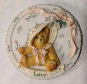 Cherished Teddies Vintage Harz Liebe Plakette 104140 Liebe 1994 3,75" - Bild 1 von 2