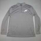 Philadelphia Eagles Shirt Mens XL Gray 1/4 Zip Pullover Long Sleeve Mock Neck