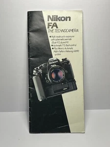Brochure/Booklet en Anglais - Reflex Argentique NIKON FA The Technocamera - Imagen 1 de 1