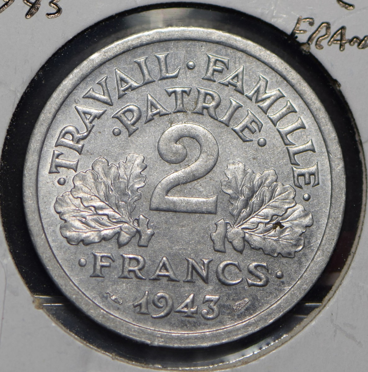 アンティーク硬貨　1943年　ヴィシーフランス国家　1フラン 1943年ヴィシーフランス国家 1フラン アンティーク硬貨