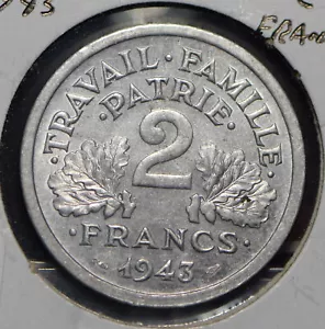 France 1943 2 Francs 291782 combine shipping - Picture 1 of 2