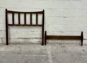 Vintage Mid Century Modern MCM Style Twin Size Headboard and Footboard - Picture 1 of 8