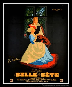 BEAUTY AND THE BEAST Large French Grande Vintage Movie Poster Original 1946 - Picture 1 of 7