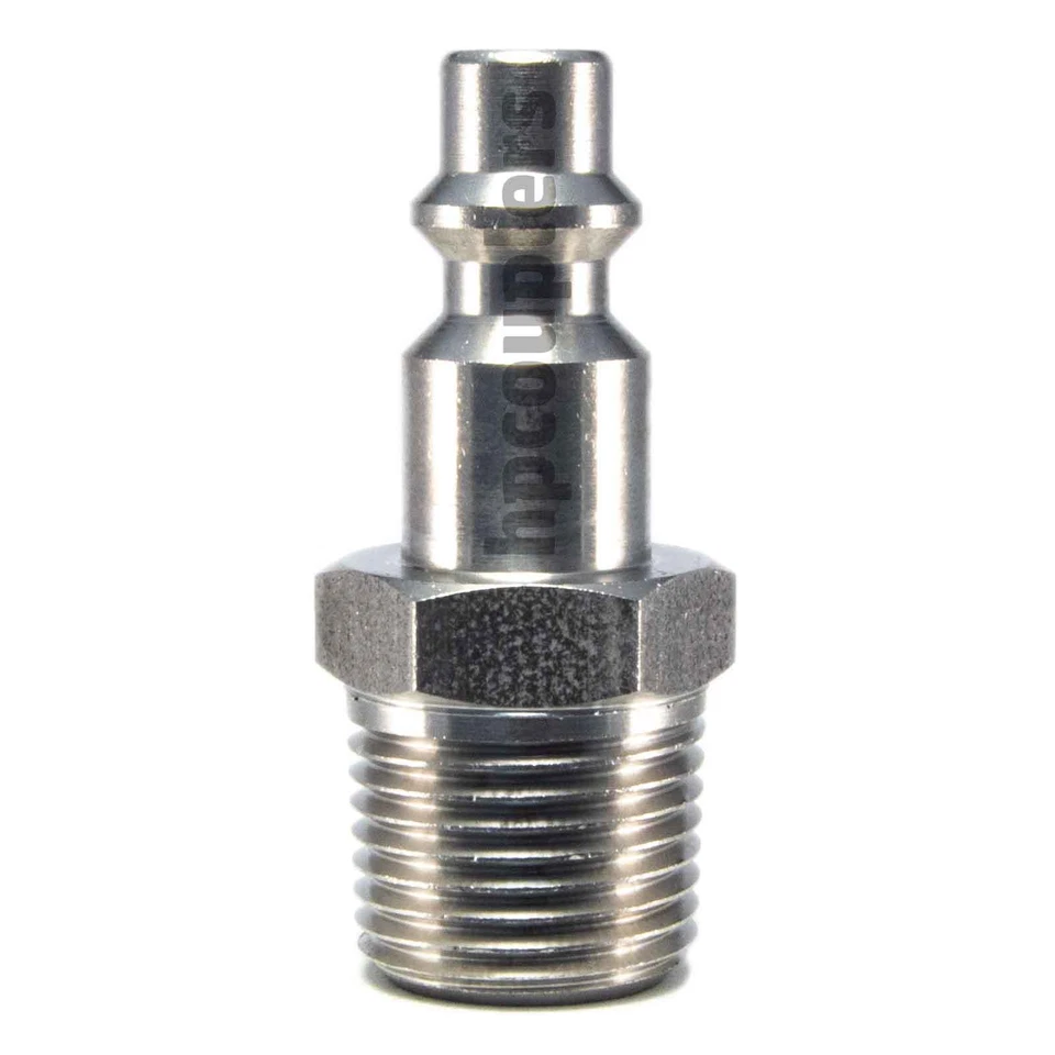 HPCOUPLERS STAINLESS STEEL 3/8" NPT Air Compressor Male Quick Connect Hose Fitting Plug