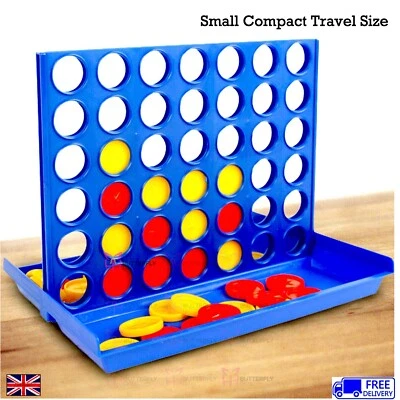 Connect 4 In A Row Four In A Line Board Game Family Fun Take On Trips Fab Mini - Image 1 of 4