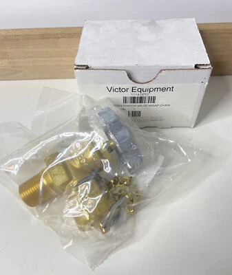 Válvula de estação de oxigênio Victor Equipment 1114-0010 com válvula de retenção de corrente de tampa - Imagem 1 de 4