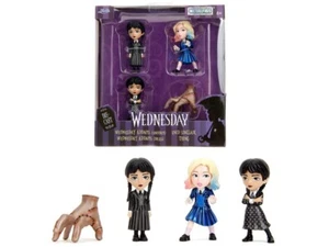 Set of 4 Diecast Figures "Wednesday" (2022-Current) TV Series "Metalfigs" Series - Picture 1 of 5