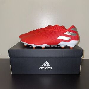 Adidas Nemeziz 19.1 FG Men's Soccer Cleats Red White Silver Football Boot F34408