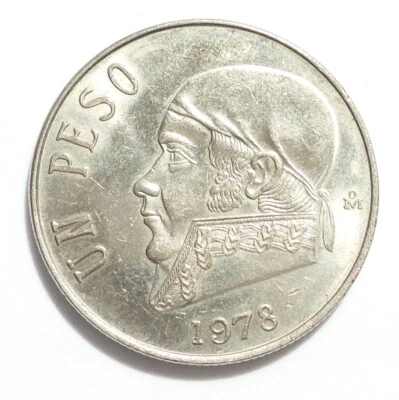 Moneda México 1978 Un Peso Rara Abierta 9 Error Foto 1 de 2