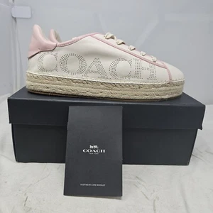 Zapatillas Coach Plataforma Alpargata Auténticas Cate Signature Cordones Talla 10B Nuevas con Etiquetas - Imagen 1 de 16