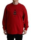 Dolce&Gabbana Men Red Sweatshirt 100% Cotton Printed Casual Pullover IT 58 2XL