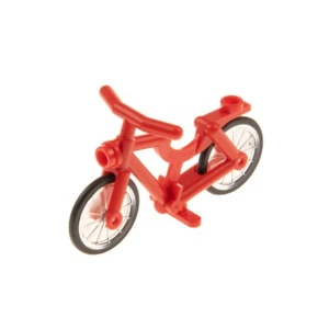 1x Lego Fahrrad rot City Speichen Rad Reifen komplett Noppe leer 4720 4719c02 - Bild 1 von 3