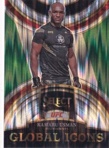 Panini UFC Select 2023 No. 24 Kamaru Usman Global Icons Silver Flash Prizm - Bild 1 von 2