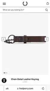 Brandneu mit Etikett versiegelt Fred Perry Kette Detail Leder Schlüsselring Ochsenblut garantiert Original - Bild 1 von 9
