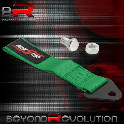 Para Subaru JDM Godsnow Chasis Delantero Trasero Tirando Emergencia Correa de Remolque Cinta GRN Foto 1 de 3