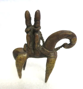 Antike afrikanische Bronze Sao Kotoko Pferd Reiter Krieger Statuette Skulptur - Bild 1 von 6