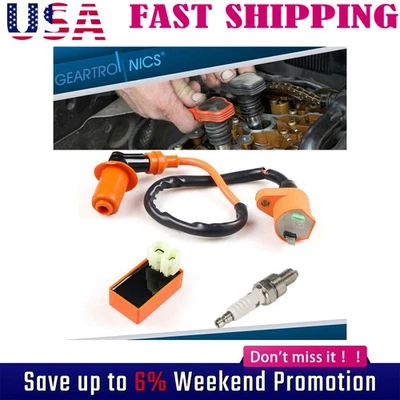 Kit de bujías de bobina de encendido CDI para Gy6 motocicleta scooter ATV 50cc 125cc 150c* Foto 1 de 4