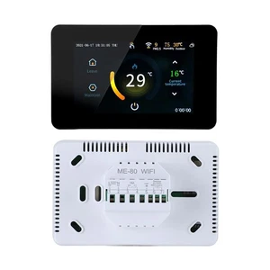 Termostatos Horizontales Pantalla LCD Color Tuya Smart WIFI Suelo Radiante Térmico - Imagen 1 de 12