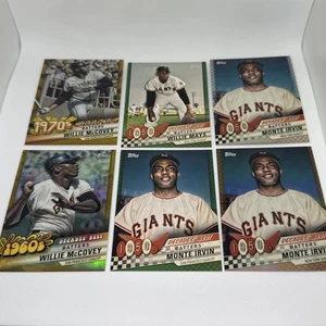 2020 Topps Chrome & Base Decades Best Giants Lot Mays, McCovey & Irvin 3x/50 - Picture 1 of 24