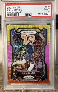 2023 Panini Prizm #110 Multi Wave Luka Doncic /88 PSA Mint 9 NBA Card - Bild 1 von 4