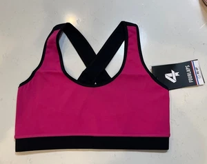 FourLaps Infinity Sport BH SMALL Fuchsia Schwarz Neu Etikett Cross Back Yoga - Bild 1 von 5