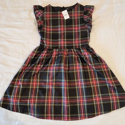 Nuevo con etiquetas Vestido de Vacaciones J.Crewcuts Rojo Negro Cuadros Stewart Tartán Talla 12  Foto 1 de 4