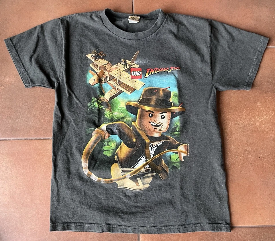 RARE Vintage 2010 LEGO Indiana Jones Boys Graphic T-Shirt  XL-18/20 100% Cotton - Image 1 of 4
