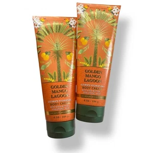 Bath & Body Works Golden Mango Lagoon Body Cream 8oz Rare Discontinued Set of 2 - Picture 1 of 3