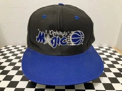 复古 90 年代奥兰多魔术标志 7 男式可调节平沿帽球帽全新无标签 — 第 1/4 张图片