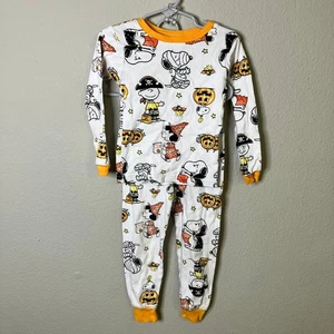 Peanuts Größe 5T Halloween Pyjama Set Snoopy Charlie Brown Trick Treat - Bild 1 von 7