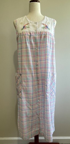 UNDERCOVER Abito da notte Secret Treasures donna S rosa a quadri ricamato bottoni tucano