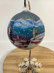 Munchen Germany palla di vetro dipinta a mano decorazione natalizia 3,25 pollici bellissima - Foto 1 di 12